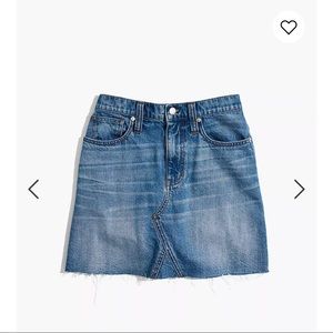 Rigid Denim A-Line Mini Skirt in Lakeline Wash